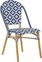 RIFREDDO - Tuinstoel set van 4 - Blauw - PE rotan