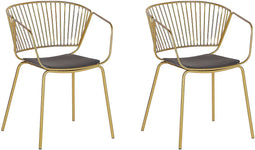 RIGBY - Eetkamerstoel - Goud - Metaal