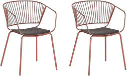 RIGBY - Eetkamerstoel - Koper - Metaal