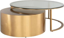 Richmond Interiors Salontafel Orlan set van 2 (Gold)