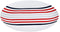 Serviesset Beverly Hills Polo Club Blauw Rood Porselein Strepen 12 Onderdelen