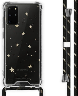 iMoshion Hoesje Geschikt voor Samsung Galaxy S20 Plus Hoesje Met Koord - iMoshion Design Hoesje met Koord - Goud / Transparant / Goud