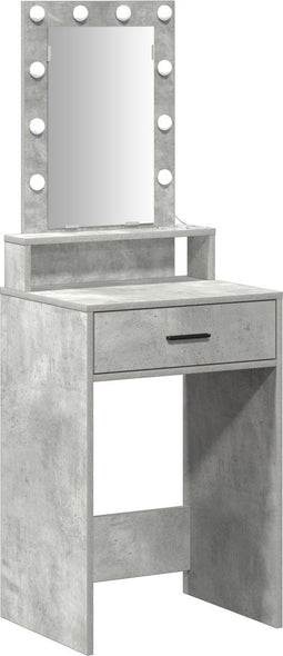 vidaXL - Kaptafel - met - LED-verlichting - Betonnen - Grijs - 50x41x140 - cm