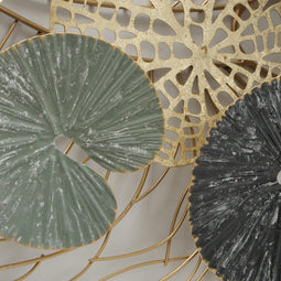 Wanddecoratie metaal modern - muurdecoratie woonkamer Bonaire veelkleurig 115 cm