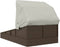 vidaXL - Ligbed - met - inklapbaar - dak - 200x114x128 - cm - poly - rattan - bruin