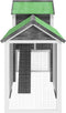 vidaXL - Kippenhok - 193x65x117 - cm - massief - grenenhout - grijs