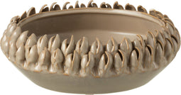 J-Line schaal Ibiza - keramiek - grijs - small - Ø 23 cm