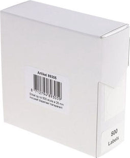 Rillprint ronde etiketten | diameter 25 mm | rol van 500 stuks | transparant