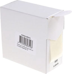 Rillprint ronde etiketten | diameter 35 mm | rol van 500 stuks | wit