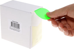 Rillprint ronde etiketten, diameter 50 mm, rol van 500 stuks, fluo groen