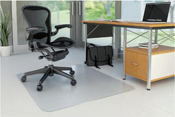 Rillstab vloerbeschermer harde vloeren - 90x 120 cm - bureaustoelmat - polyarbonaat – transparant - bureau accessoires