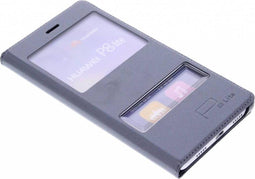 Huawei P8 Lite - Bookcase Hoesje met Venster - Grijs