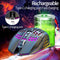 HXSJ Draadloze Gaming Muis - RGB Verlichting - Ultra licht - Licht zwart