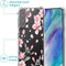 iMoshion Hoesje Geschikt voor Samsung Galaxy S21 FE Hoesje Met Koord - iMoshion Design Hoesje met Koord - Roze / Transparant / Blossom Watercolor