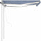 vidaXL - Luifel - automatisch - met - LED - en - windsensor - 4,5x3,5 - m - geel - en - wit