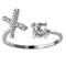 Ring Met Letter - Ring Met Steen - Letter Ring - Ring Letter - Initial Ring - Zilver 925 Letter X - Cadeautje voor haar