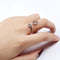 Ring Met Letter - Ring Met Steen - Letter Ring - Ring Letter - Initial Ring - Zilver 925 Letter D - Cadeautje voor haar