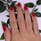 Ring Met Letter - Ring Met Steen - Letter Ring - Ring Letter - Initial Ring - (Zilver 925) Gold-Plated Letter C - Cadeautje voor haar