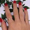 Ring Met Letter - Ring Met Steen - Letter Ring - Ring Letter - Initial Ring - (Zilver 925) Gold-Plated Letter X - Cadeautje voor haar