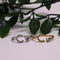 Ring Met Letter - Ring Met Steen - Letter Ring - Ring Letter - Initial Ring - Zilver Letter M - Cadeautje voor haar