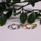 Ring Met Letter - Ring Met Steen - Letter Ring - Ring Letter - Initial Ring - (Zilver 925) Gold-Plated Letter K - Cadeautje voor haar