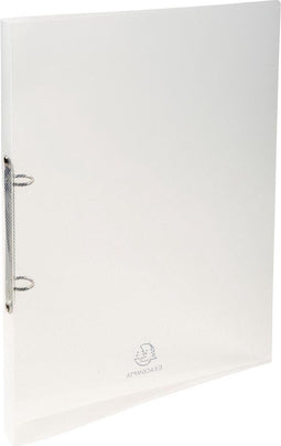 Ringband Exacompta Crystal A4 2-rings O-mech 15mm PP wit - 20 stuks