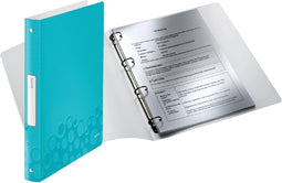 RINGBAND LEITZ WOW 4258 4RINGS A4 25MM IJSBLAUW