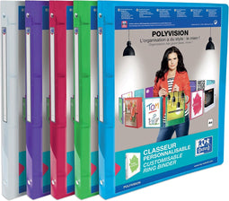 RINGBAND OXFORD POLYVISION A4 4R 20MM ASSORTI