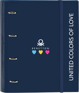 Ringmap Benetton Love Marineblauw (27 x 32 x 3.5 cm)