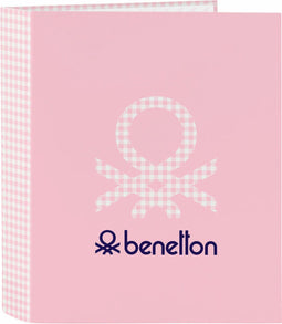 Ringmap Benetton Vichy Roze A4 (27 x 33 x 6 cm)