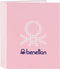 Ringmap Benetton Vichy Roze A4 (27 x 33 x 6 cm)