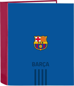 Ringmap F.C. Barcelona Kastanjebruin Marineblauw A4 (27 x 33 x 6 cm)