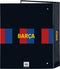 Ringmap F.C. Barcelona Kastanjebruin Marineblauw A4 (27 x 33 x 6 cm)