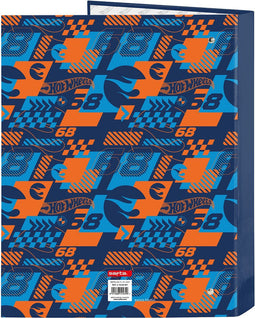 Ringmap Hot Wheels Speed club Oranje Marineblauw A4 (26.5 x 33 x 4 cm)
