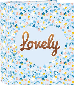 Ringmap Moos Lovely Licht Blauw A4 (27 x 33 x 6 cm)