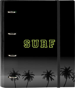Ringmap Safta Surf A4 Zwart (27 x 32 x 3.5 cm)
