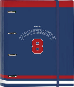 Ringmap Safta University A4 Rood Marineblauw (27 x 32 x 3.5 cm)