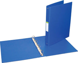 Ringmap voor formaat A4 4 ringen van 25 mm uit PVC blauw