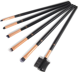 Rio | Eye Essentials Cosmetic Brush Collection | 6 verschillende make up borstels | incl etui