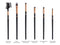 Rio | Eye Essentials Cosmetic Brush Collection | 6 verschillende make up borstels | incl etui