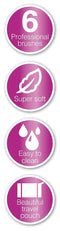 Rio | Eye Essentials Cosmetic Brush Collection | 6 verschillende make up borstels | incl etui