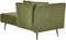 RIOM - Chaise longue - Groen - Linkszijdig - Stof