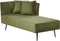 RIOM - Chaise longue - Groen - Linkszijdig - Stof