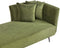 RIOM - Chaise longue - Groen - Rechtszijdig - Stof