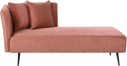 RIOM - Chaise longue - Rood - Linkszijdig - Stof