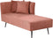 RIOM - Chaise longue - Rood - Linkszijdig - Stof