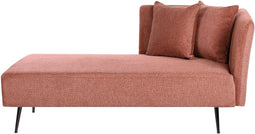 RIOM - Chaise longue - Rood - Rechtszijdig - Stof