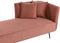 RIOM - Chaise longue - Rood - Rechtszijdig - Stof