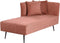 RIOM - Chaise longue - Rood - Rechtszijdig - Stof