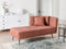RIOM - Chaise longue - Rood - Rechtszijdig - Stof